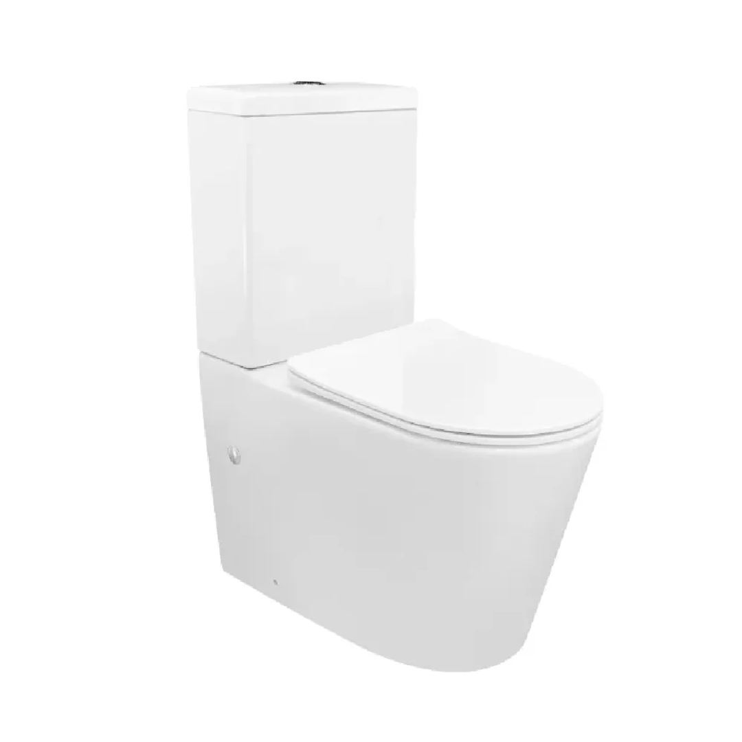 OTTI ALZANO RIMLESS BTW TOILET SUITE WITH R& T CISTERN & SLIM SEAT