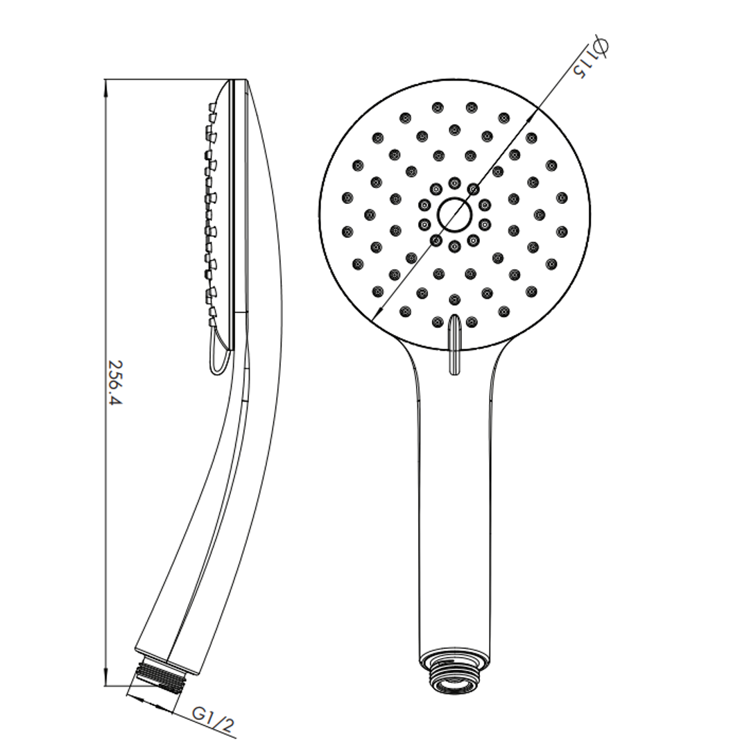 Collis Willow 3F Handset Chrome