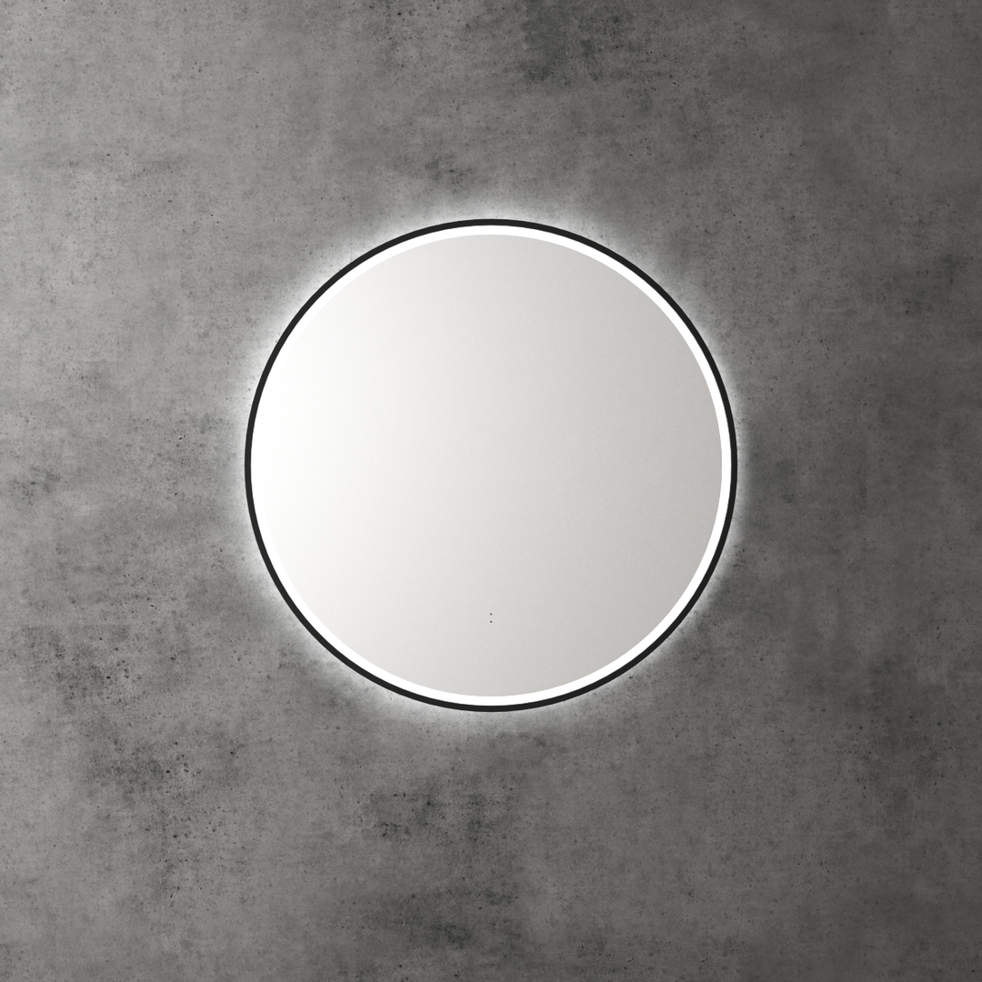 Aulic Windsor Round Led Mirror 703X703X36 mm Gun Metal