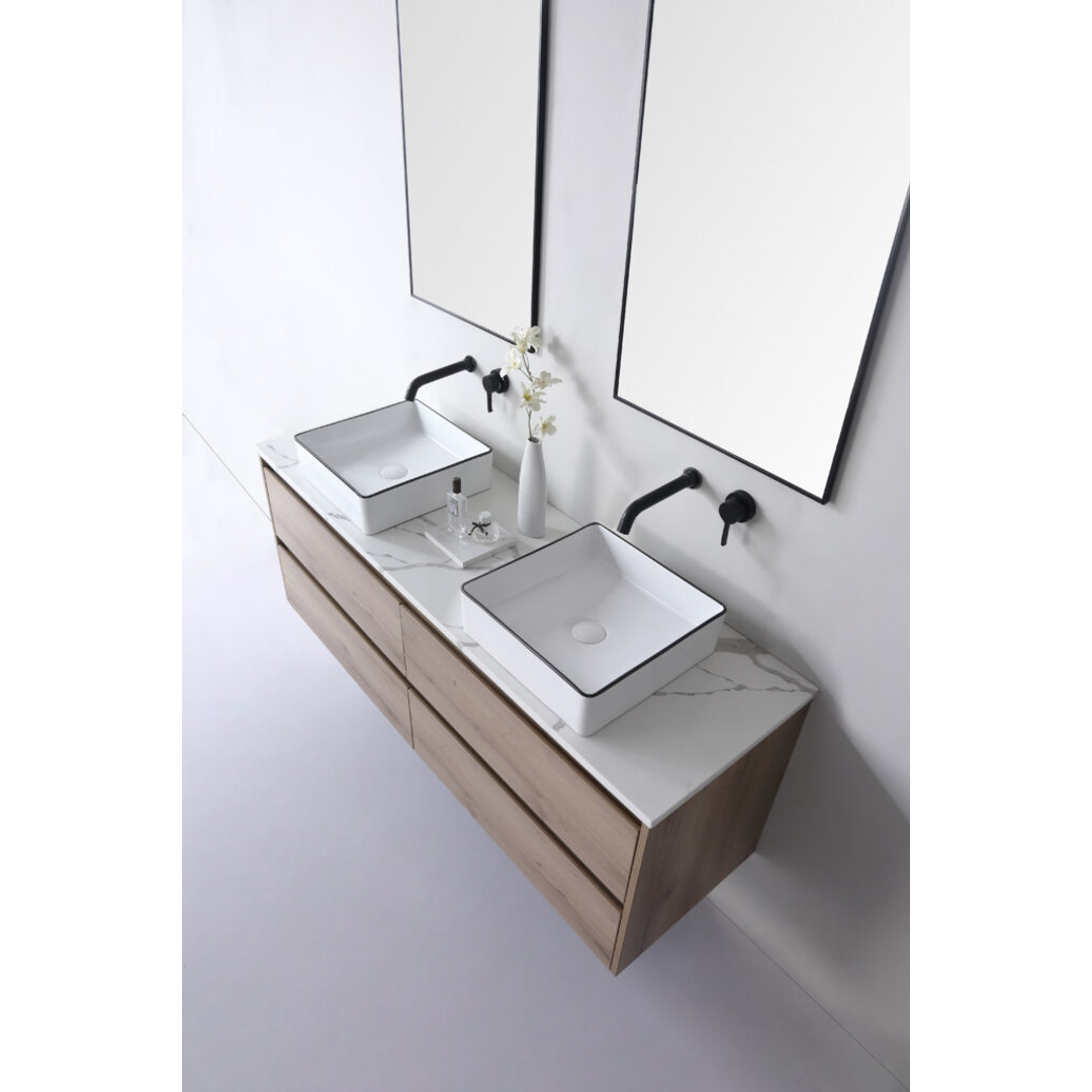 Aulic Macleod Gloss White With Black Edge Above Counter Basin