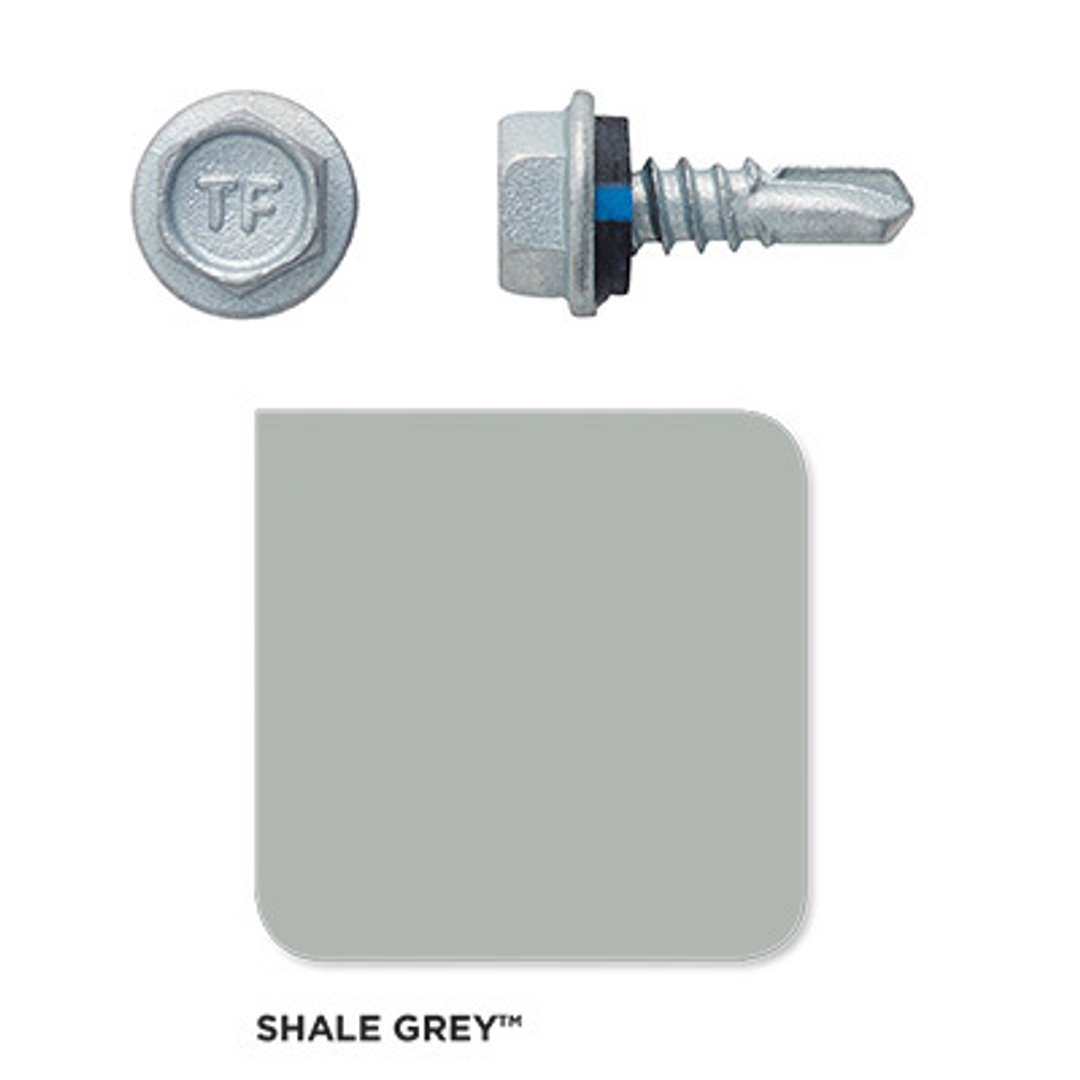 Hex Head Metal Self Drill Screw C3 10#X16-(100 ) Shale Grey (Gg)