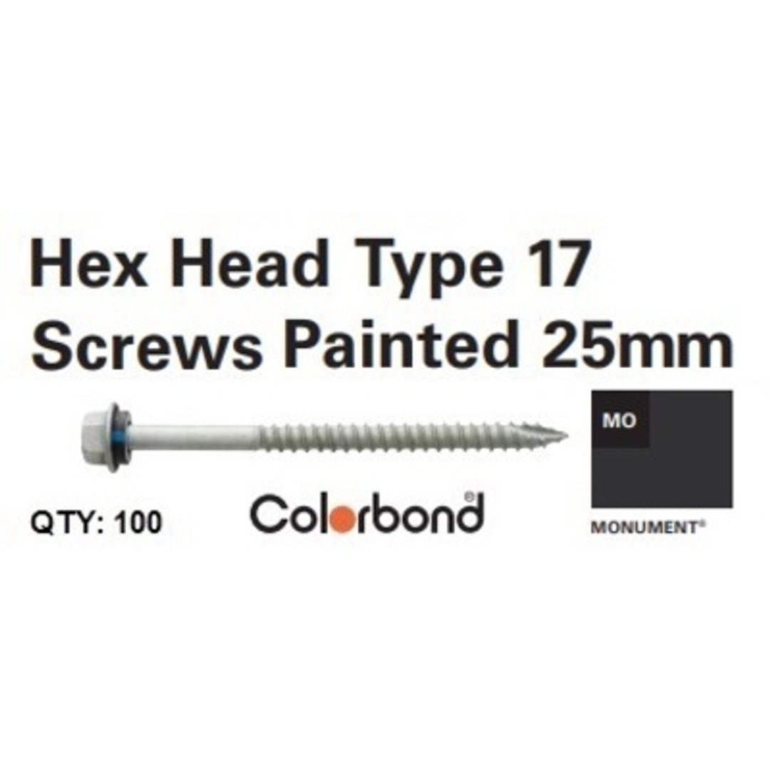 Hex Head Wood #17 Screw With Neo 12#X25 (100) Monument