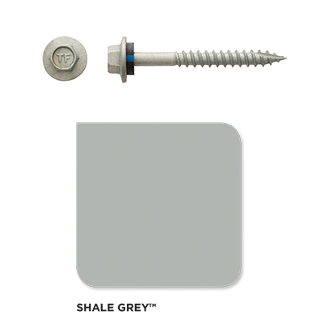 Hex Head Wood #17 Roofing Screw 12#X65 (1000) Shale Grey (Gg)
