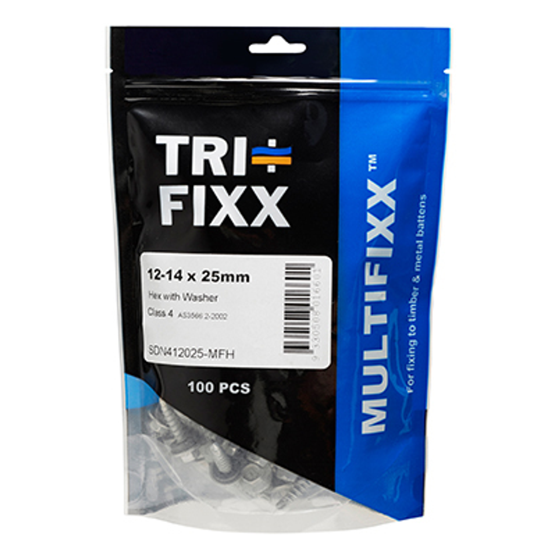 Roofing Screw Timber/Metal M6# 25mm (100 Pack)