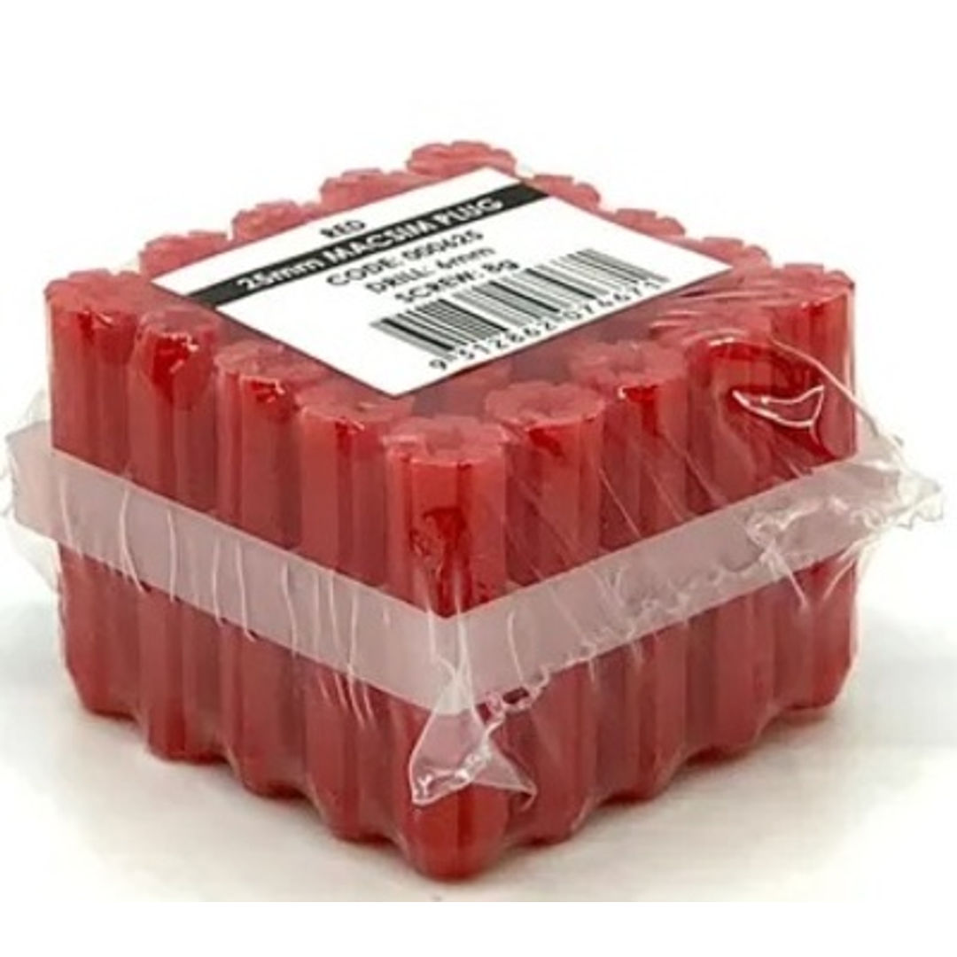 Wall Plug 6# 35mm Red (25 Pack)