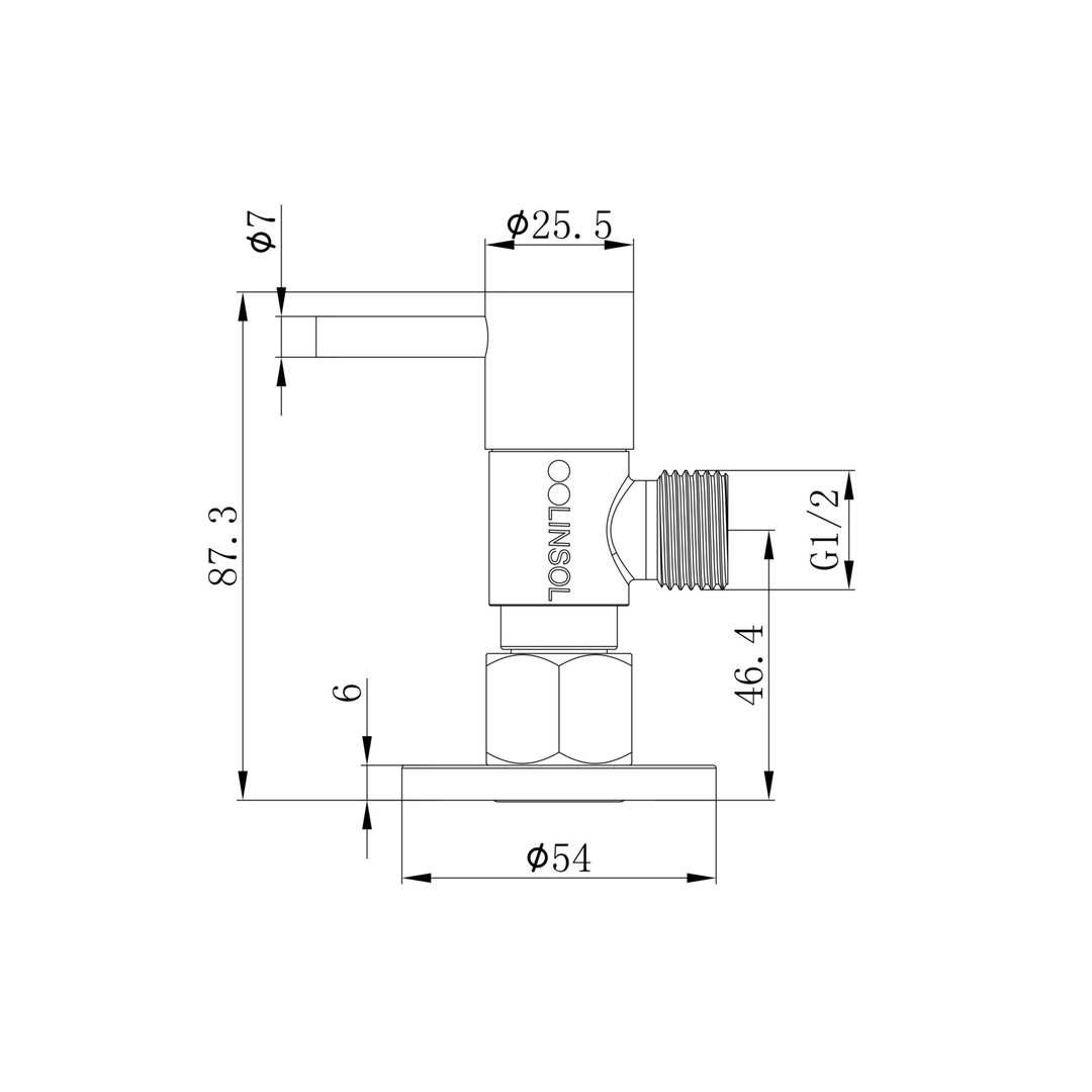 Linsol Zarah S2 Quarter Turn Dual Control Cistern Tap Matte Black