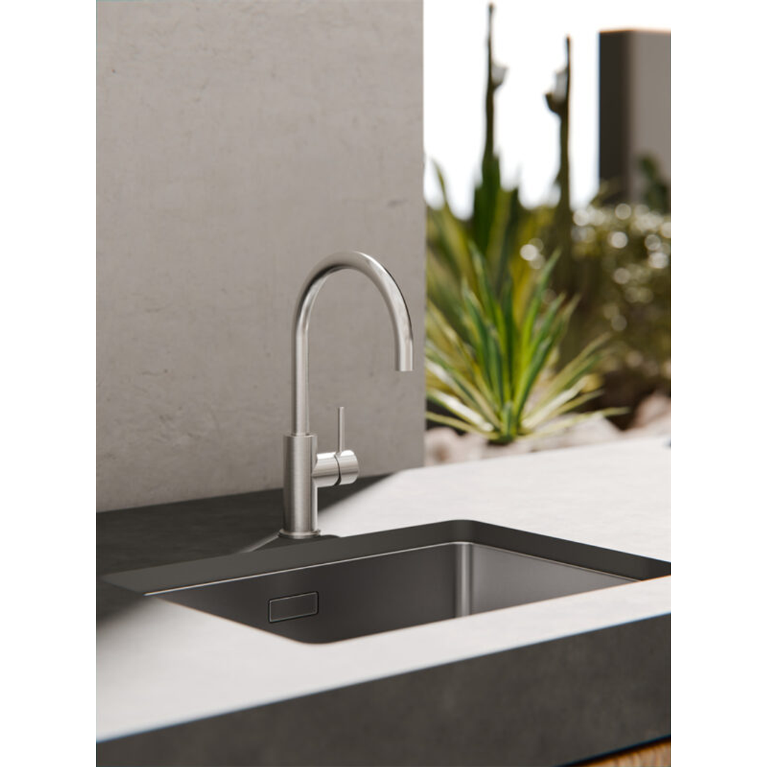 Nero Zen Stainless Steel Kitchen Mixer Brushed Nickel