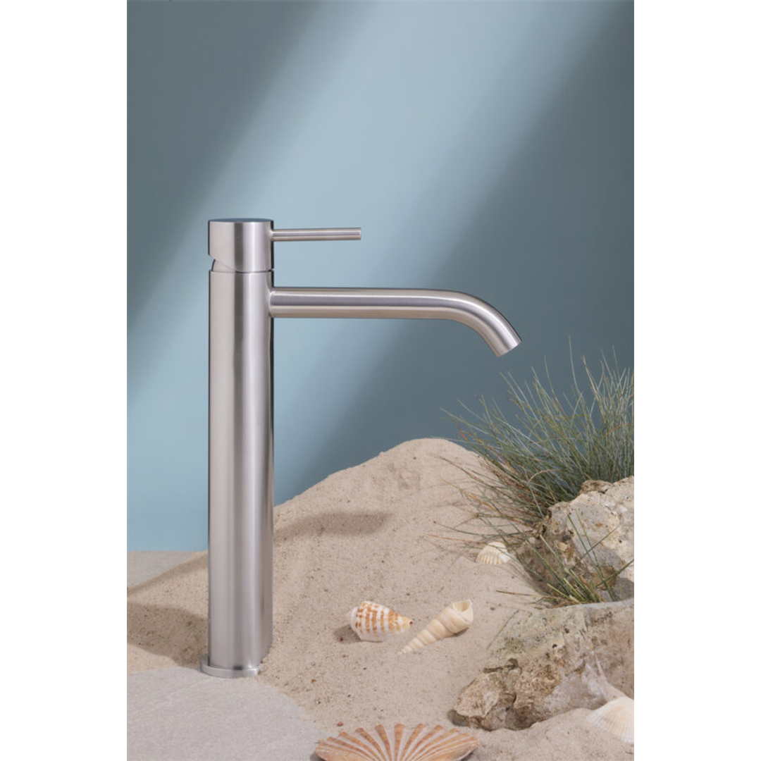 Nero Zen Stainless Steel Tall Basin Mixer Brushed Nickel