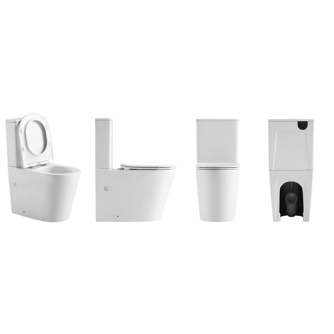 Zumi Zero Rimless Extra High Tornado Flush Toilet Suite