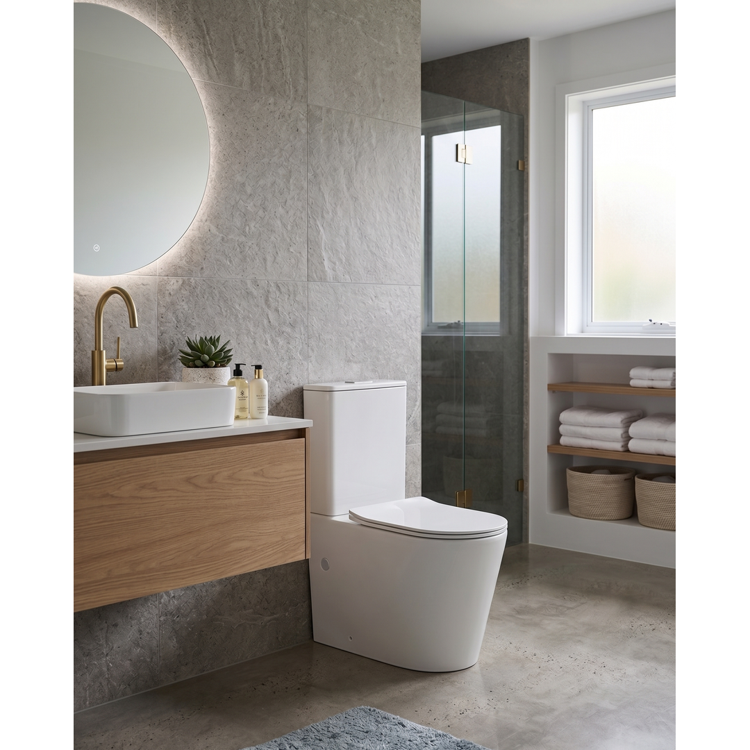 Zumi Zero Rimless Extra High Tornado Flush Toilet Suite