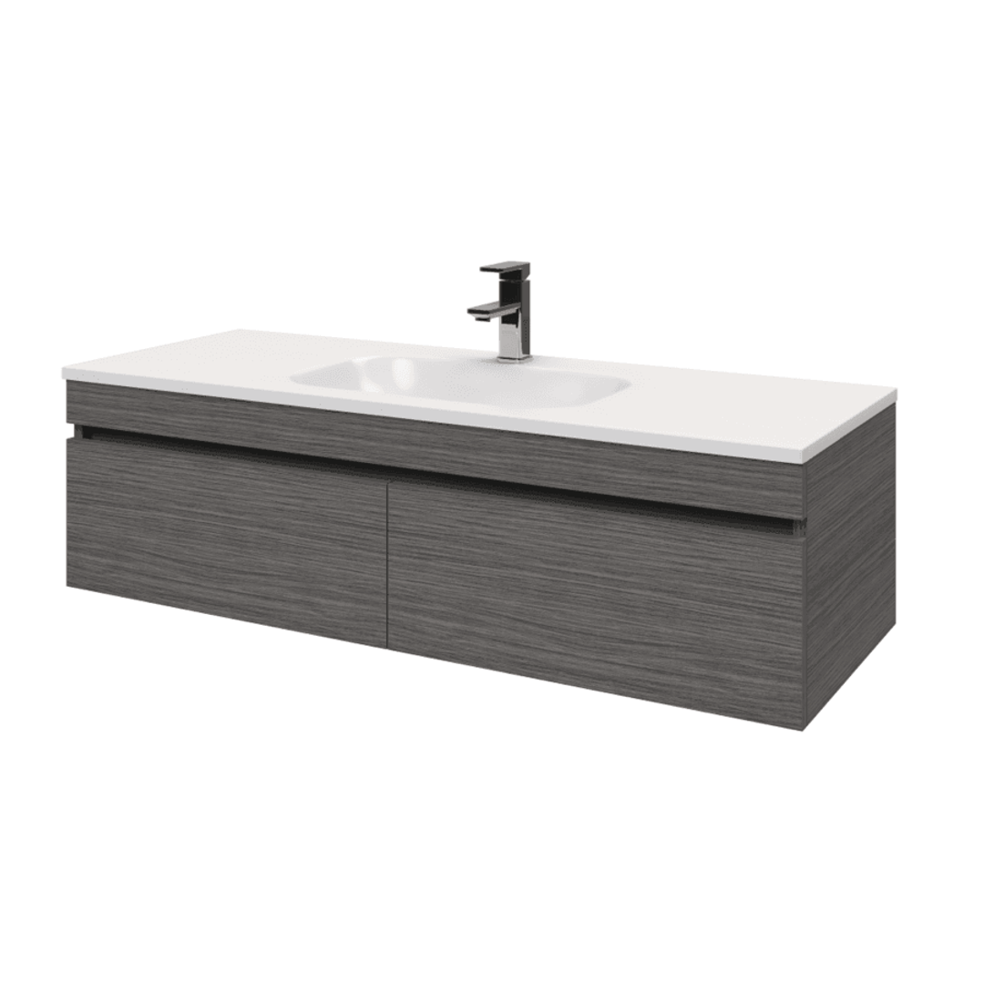 Rifco Allure W/Hung Vanity 1200 Stadium Top 1 Tap Hole