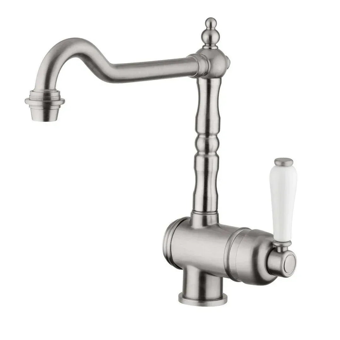 Abey Provincial Single Lever Sink Mixer Brush Nickel - Burdens Plumbing