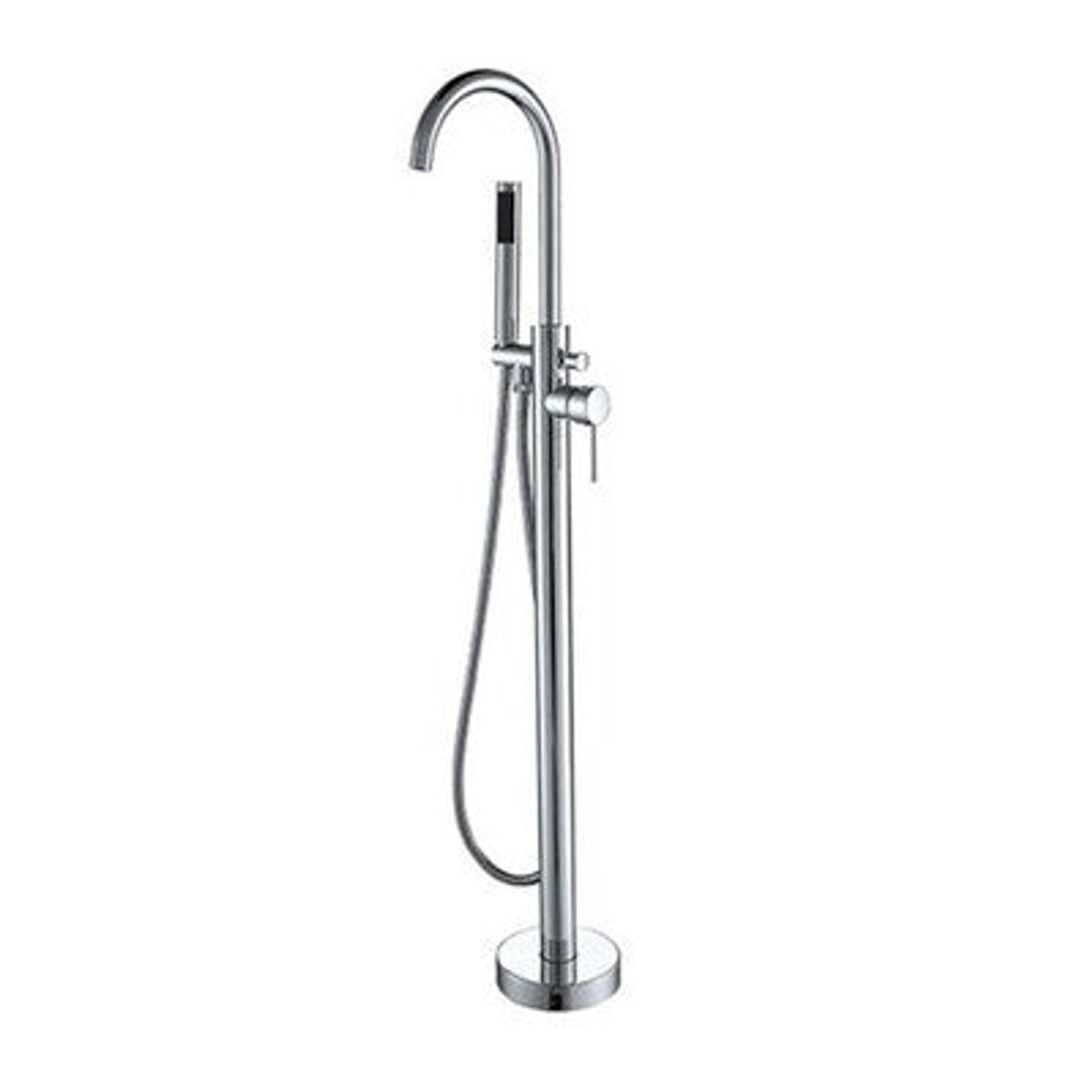 Streamline Axus Pin Lever Free Standing Mixer With Handshower Matte Black