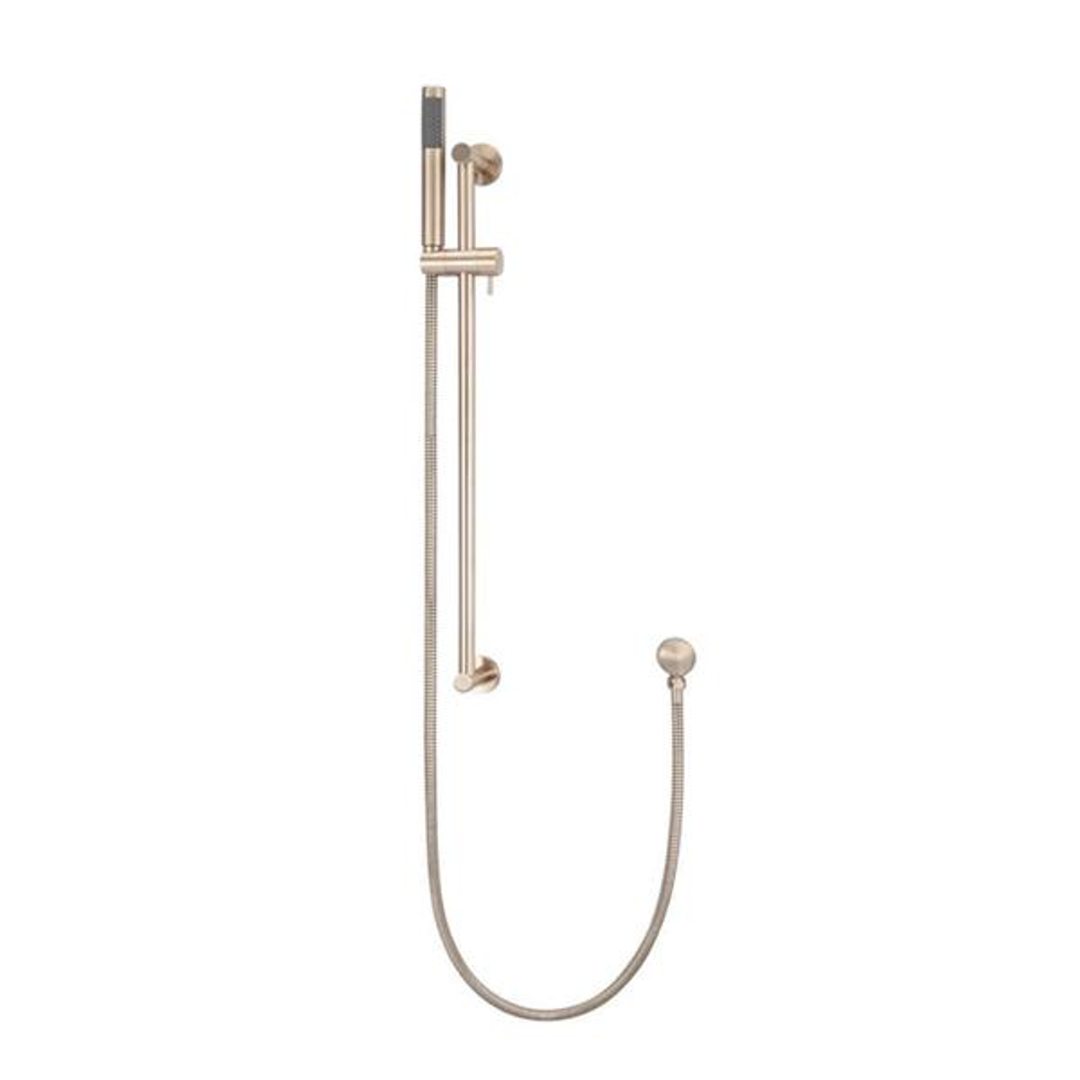Meir Round Hand Shower On Rail Column Champagne