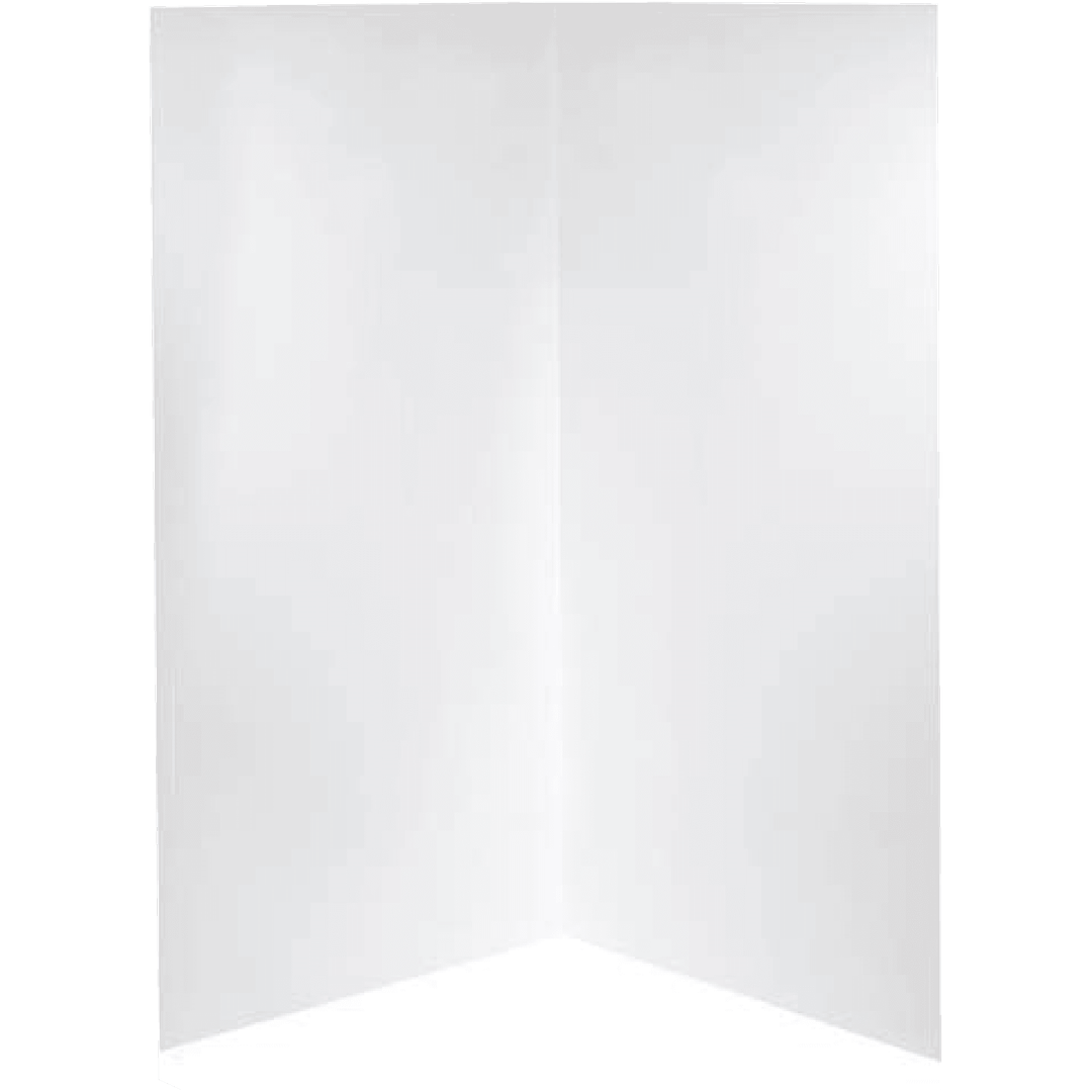 Marbletrend Plain Shower Wall 900mm X 900mm White