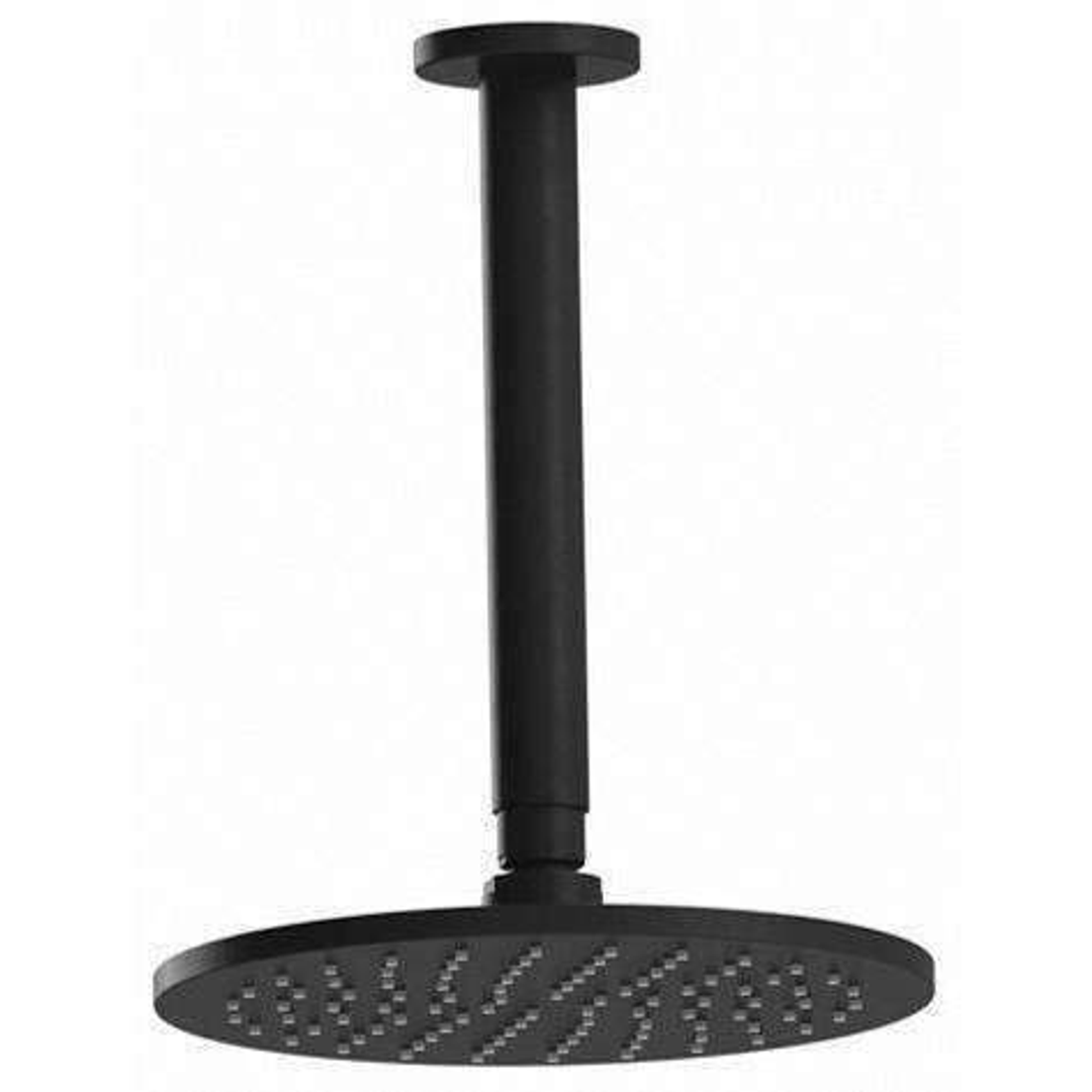 Harmony Bassini Overhead Ceiling Shower Black