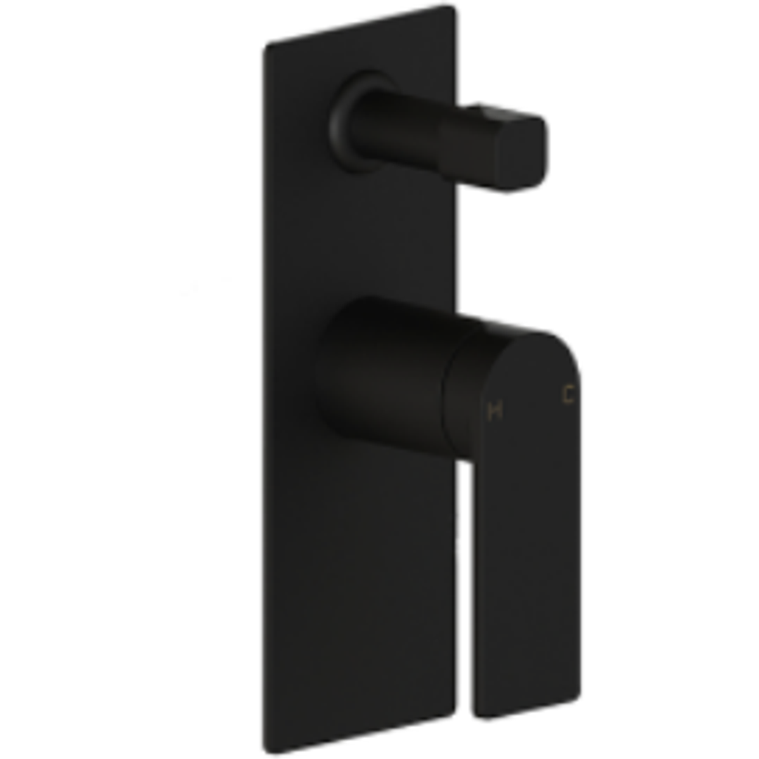 Bella Vista Cresta Shower Flick Mixer With Diverter Black