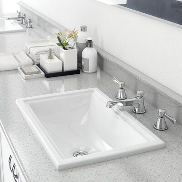 V+A Pembroke 52 Recessed Basin Internal Overflow Quarrycast White