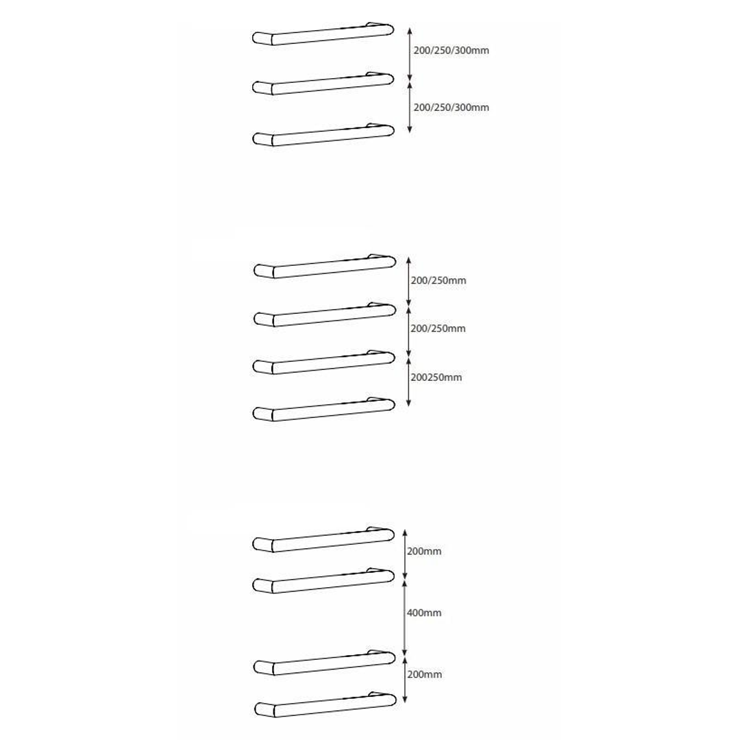 Radiant Fixing Rail For Single Bar Towel Rail