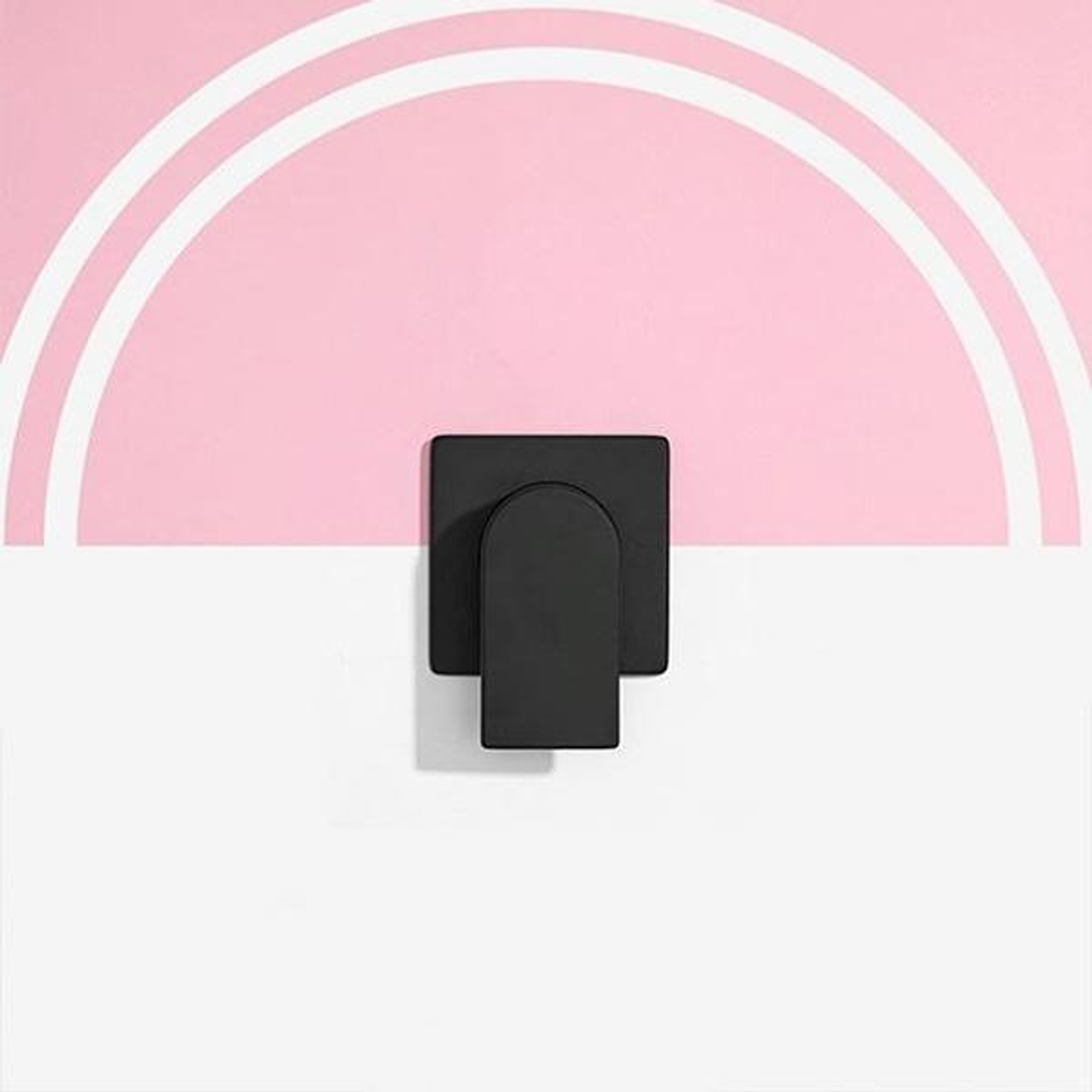 Clark Round Square Wall Mixer - Matte Black