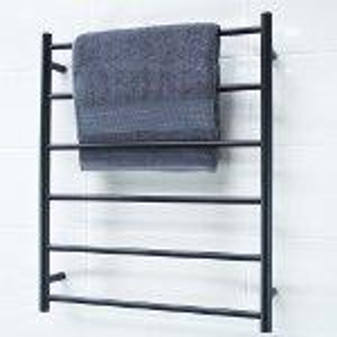 Radiant Round 6 Bar Non-Heated Rail 700mmx830mm Matte Black