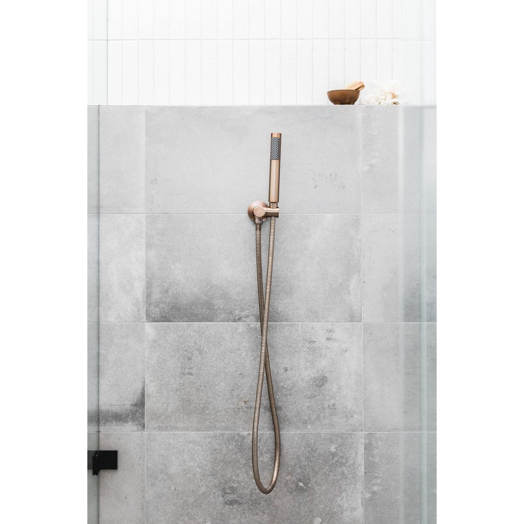Meir Round Hand Shower On Swivel Bracket Champagne