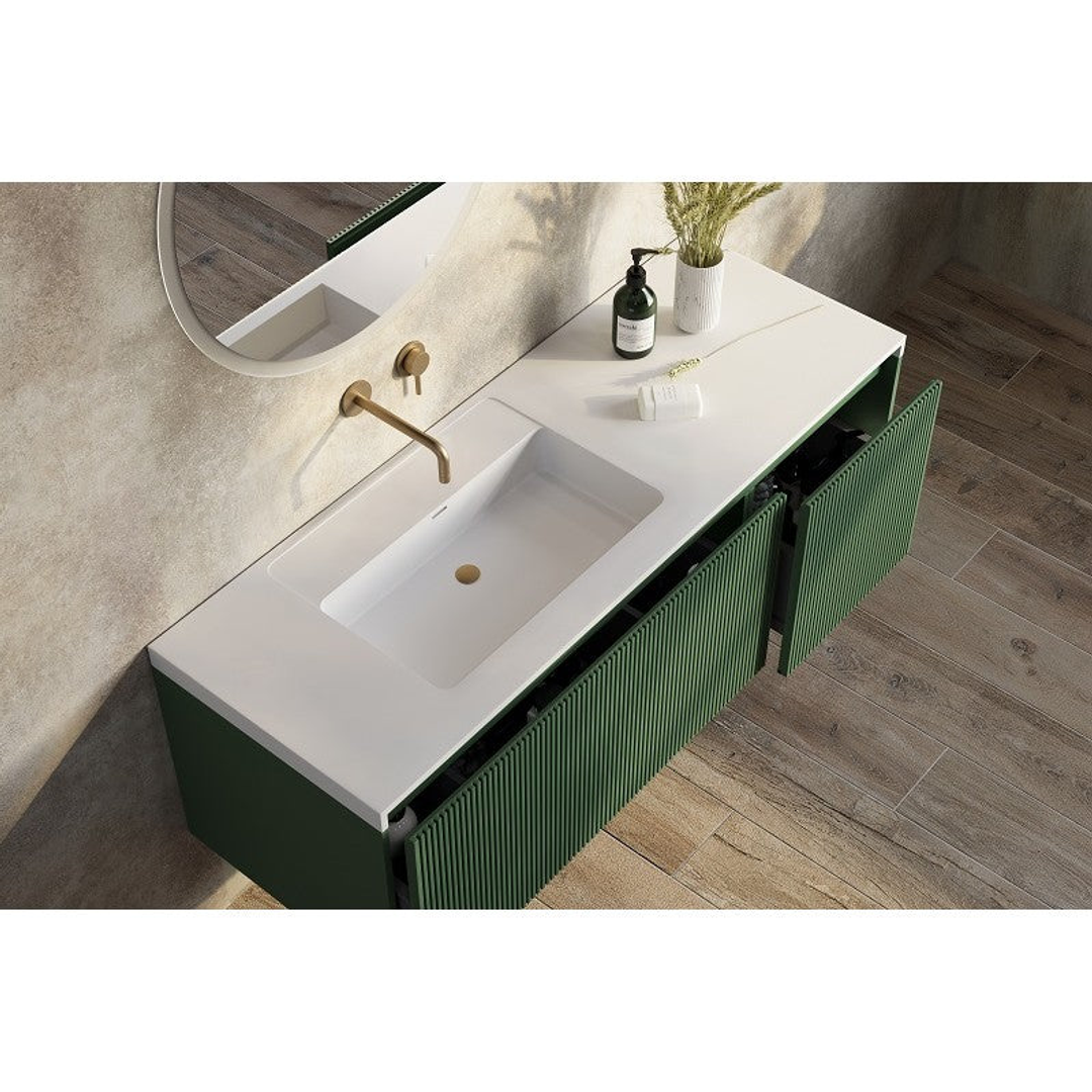 Belbagno Rimini 1400mm Wall Hung Vanity Includes Basin Potters Clay