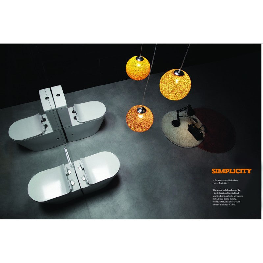 Belbagno Flay-R Rimless Nano Glaze Toilet Suite Bb007Cpr