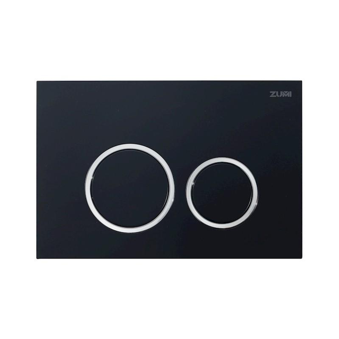 Zumi Java Round Abs Flush Plate Black/Chrome