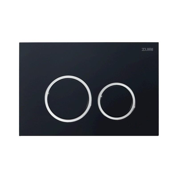 Zumi Java Round Abs Flush Plate Black/Chrome