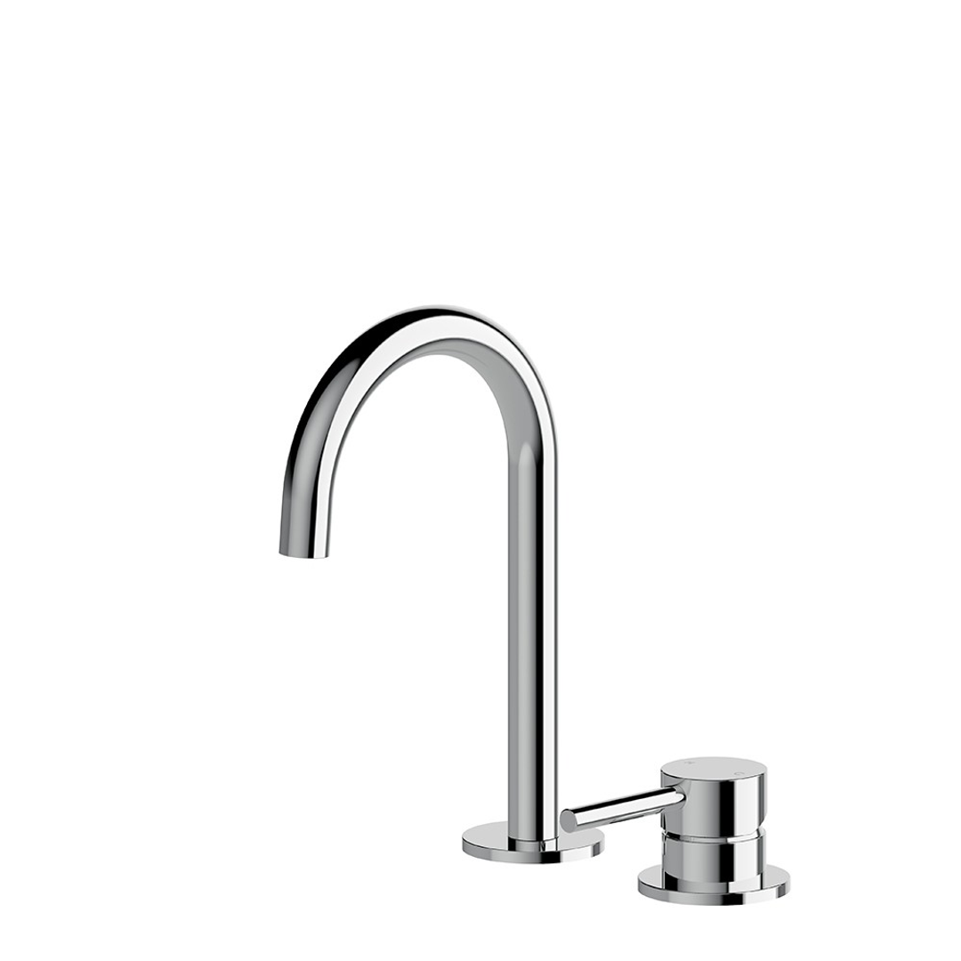 Streamline Axus Pin 2 Hole Basin Mixer 22.7X12.7Cm Fixed Arch Spout Brushed Iron