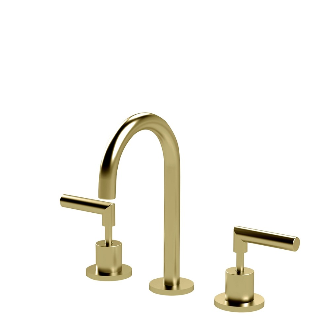 Streamline Axus Lever 227(H) X 127Mm (Proj) Arch Spout Basin Set Brushed Brass Pvd
