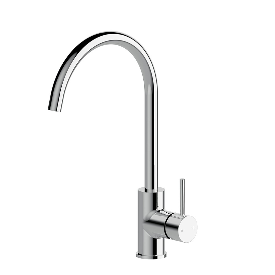 Streamline Axus Pin Arch Spout Sink Mixer Brushed Iron Pvd