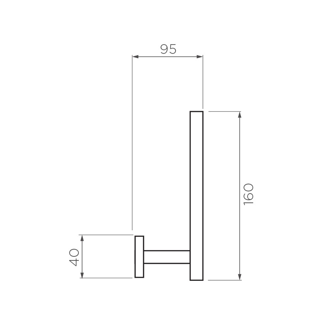 Streamline Axus Spare Toilet Roll Holder - Chrome