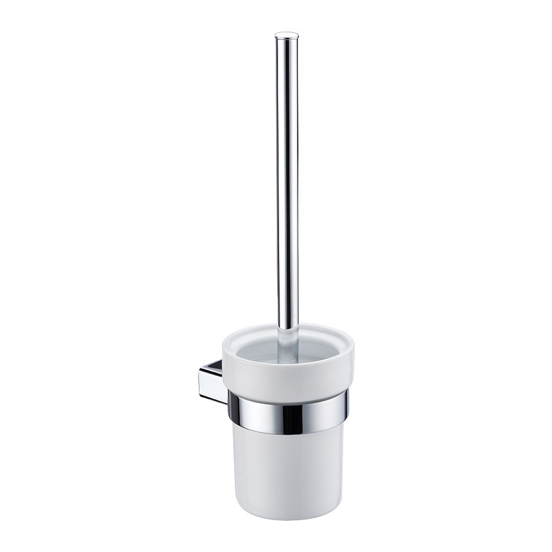 Streamline Eneo Toilet Brush With Ceramic Holder - Brushed Brass PVD