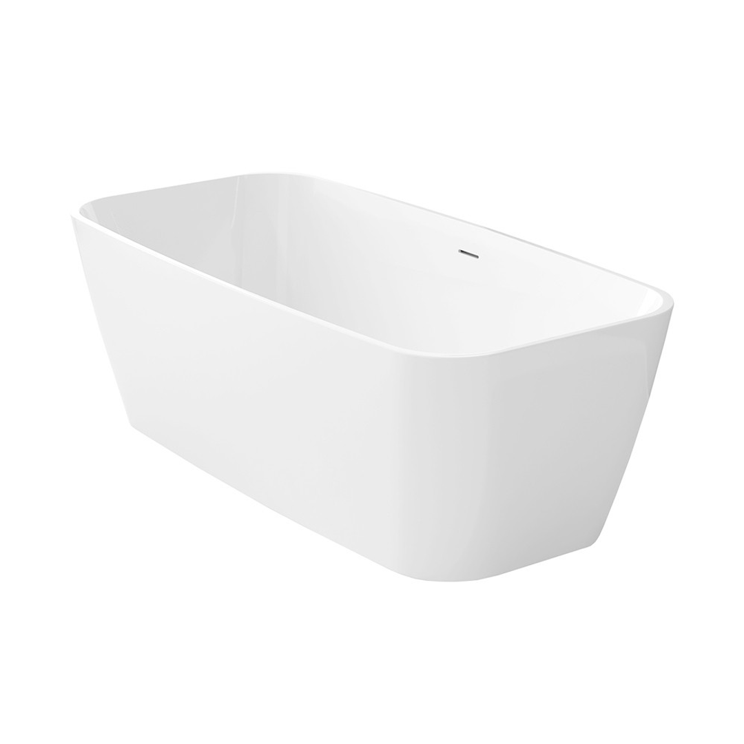 Streamline Eneo F/Standing Bath Acrylic W/Overflow Gloss White 1600mm