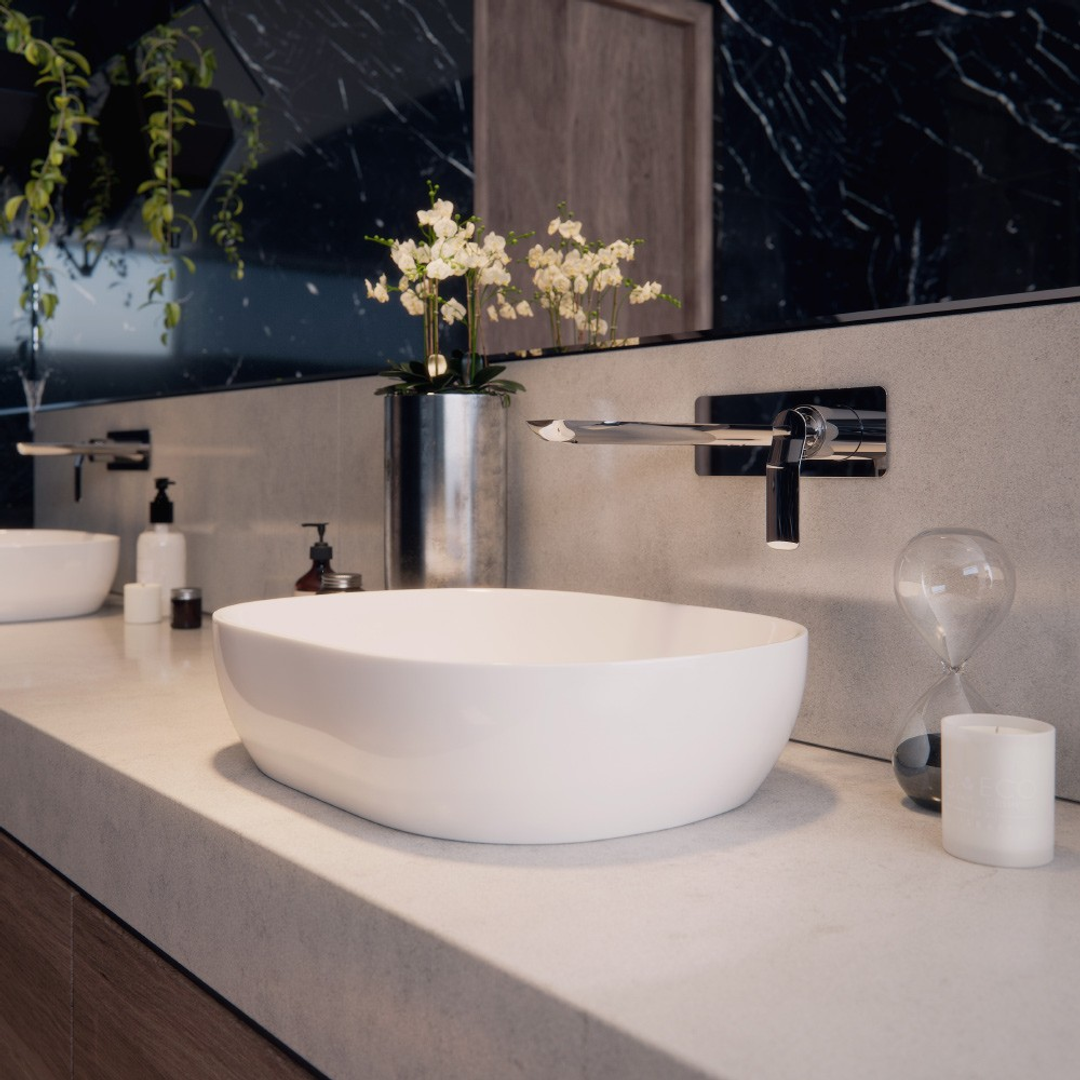 Streamline Synergii Wall Mounted Basin Mixer Chrome