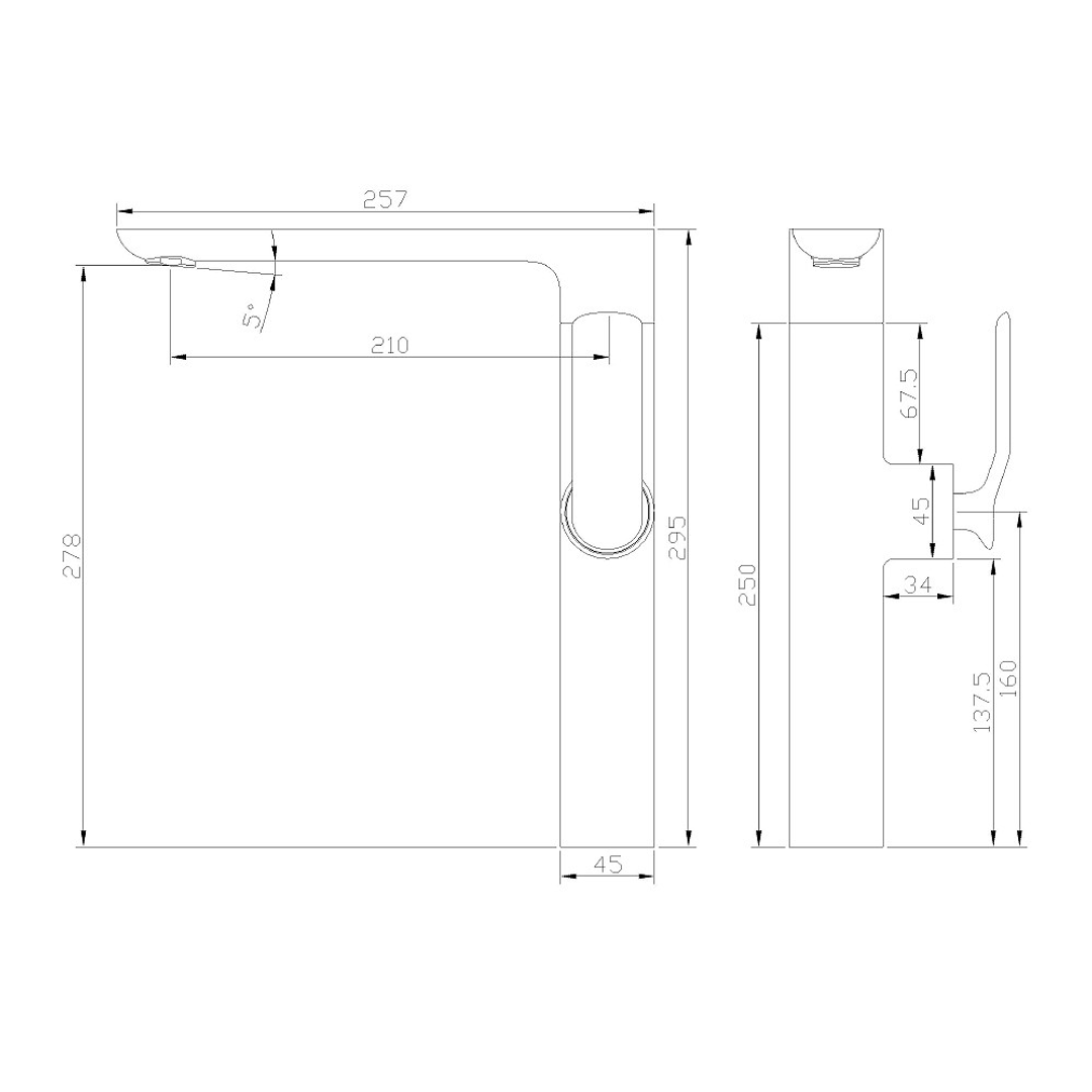 Streamline Synergii Sink Mixer Matte Black Sy01250.Mb