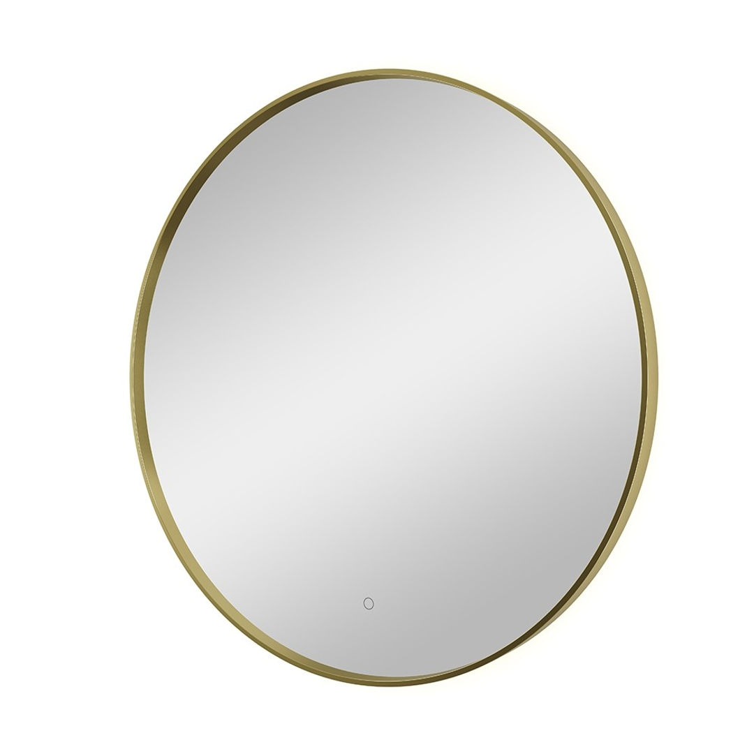 Streamline Venn Backlit Mirror Recessed Frame 850Mm Brushed Brass