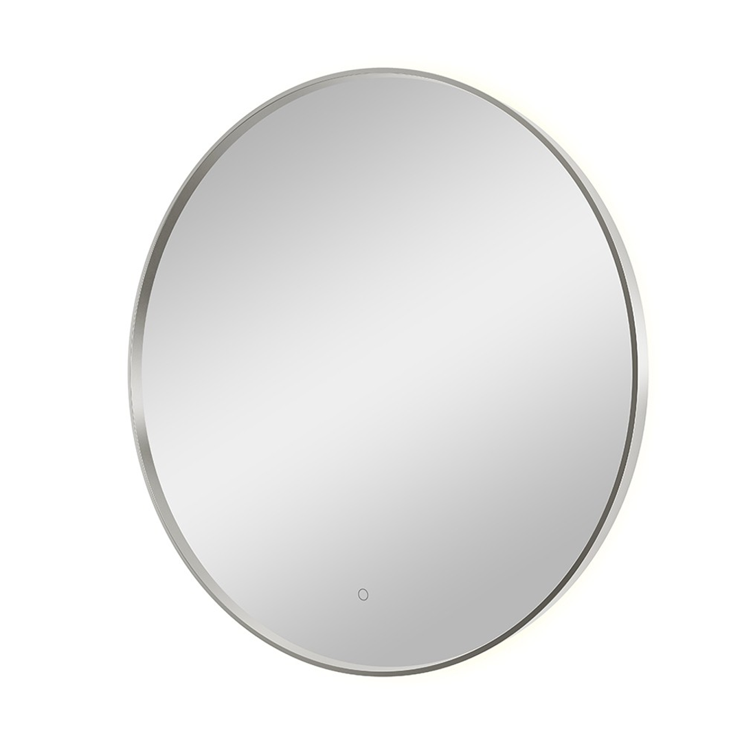 Streamline Venn Backlit Mirror Recessed Frame 850Mm Brushed Nickel