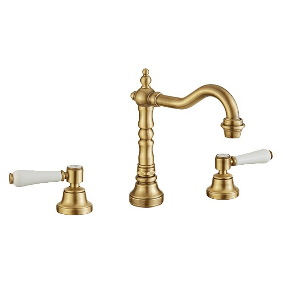 Provincial 3 Piece Basin Set W Lever Handles Br