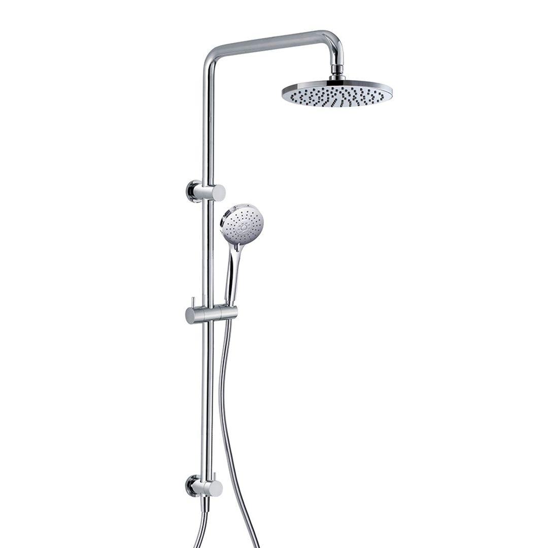 Streamline Axus Shwr Column W.Slide Rail & H/Shwr Bottom Diverter - Satin Nickel PVD