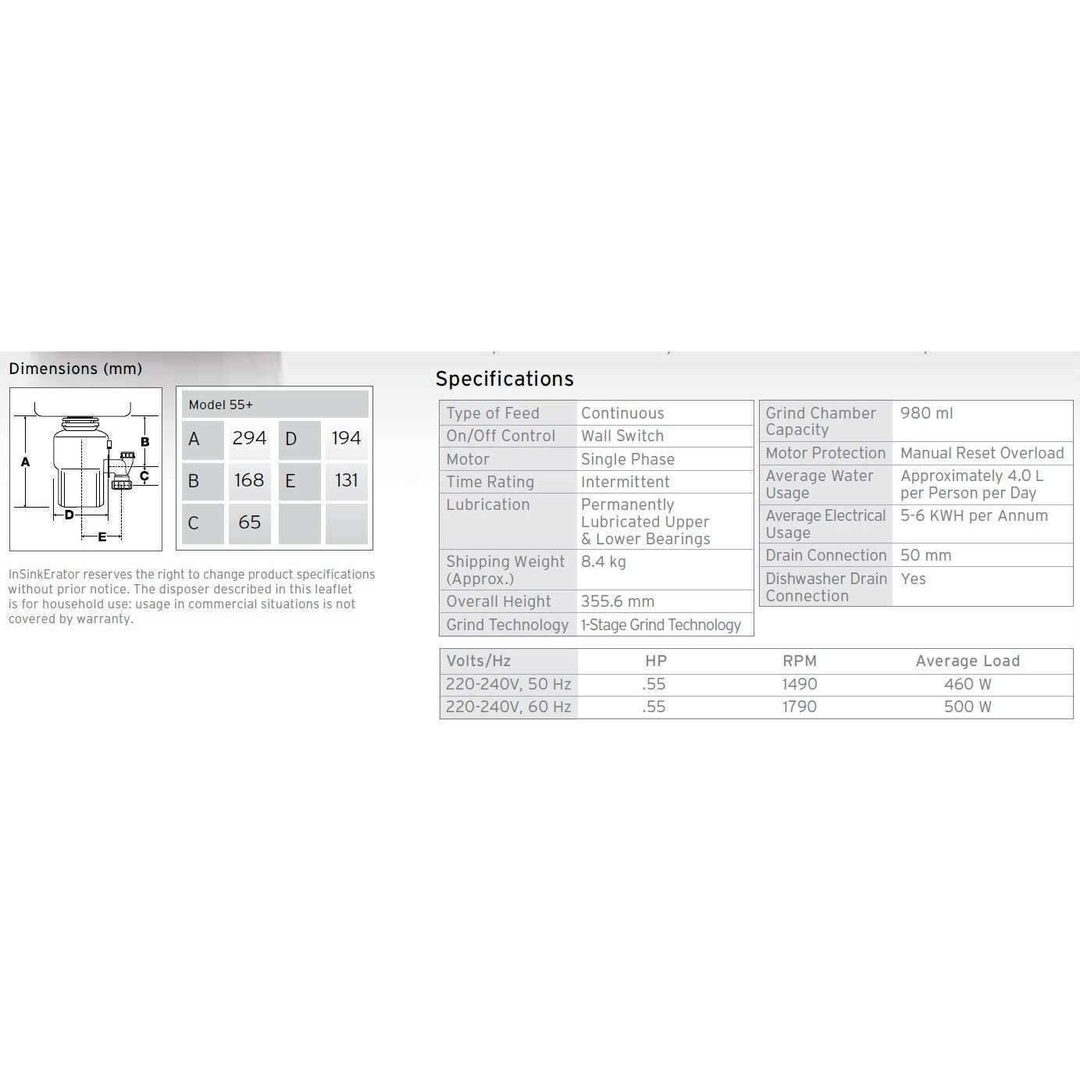 In-Sink-Erator Food Waste Disposer Model 56 77970K