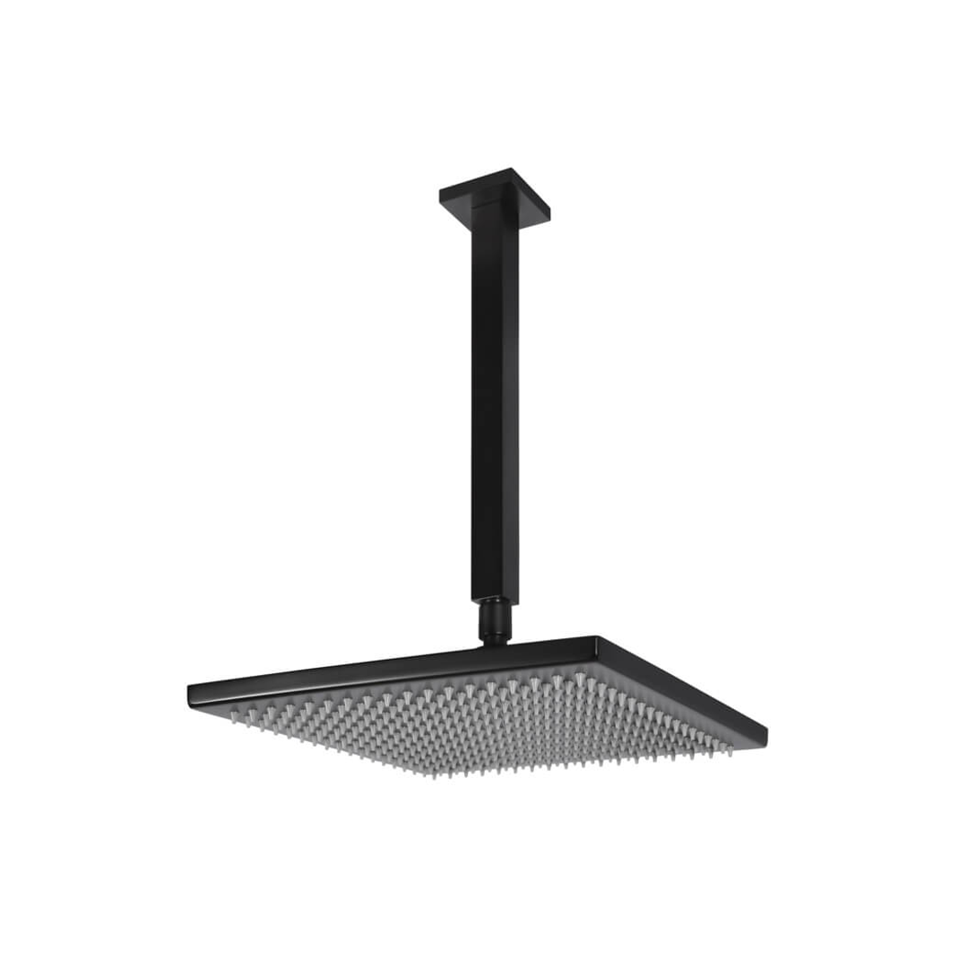 Meir Square Ceiling Shower 300Mm Rose 200Mm Dropper Matte Black