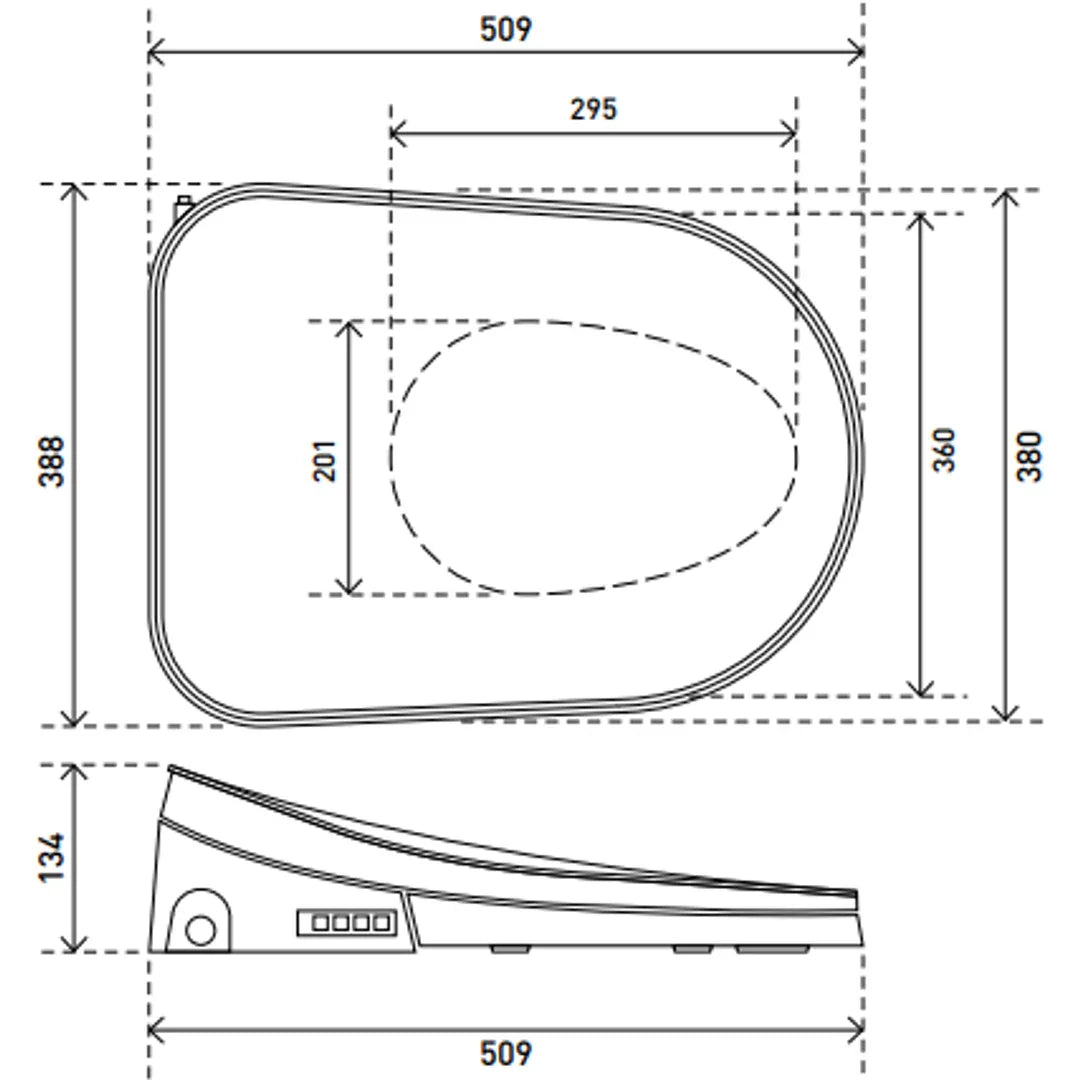 Aspire Bidet Smart Seat With Remote Control - Burdens Plumbing