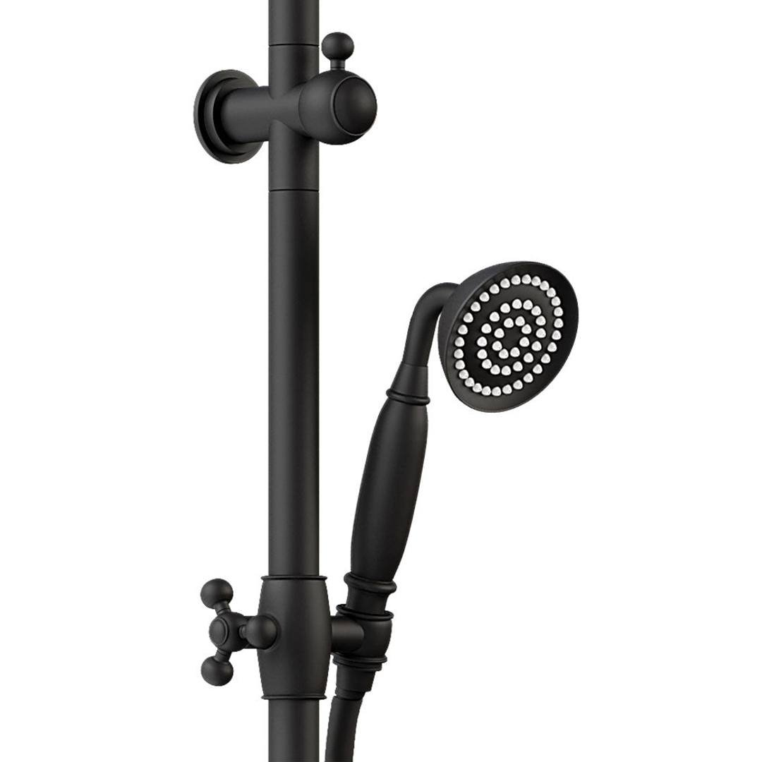 Fienza Lillian M/Funct Twin Shower Rail Matte Black 455114B
