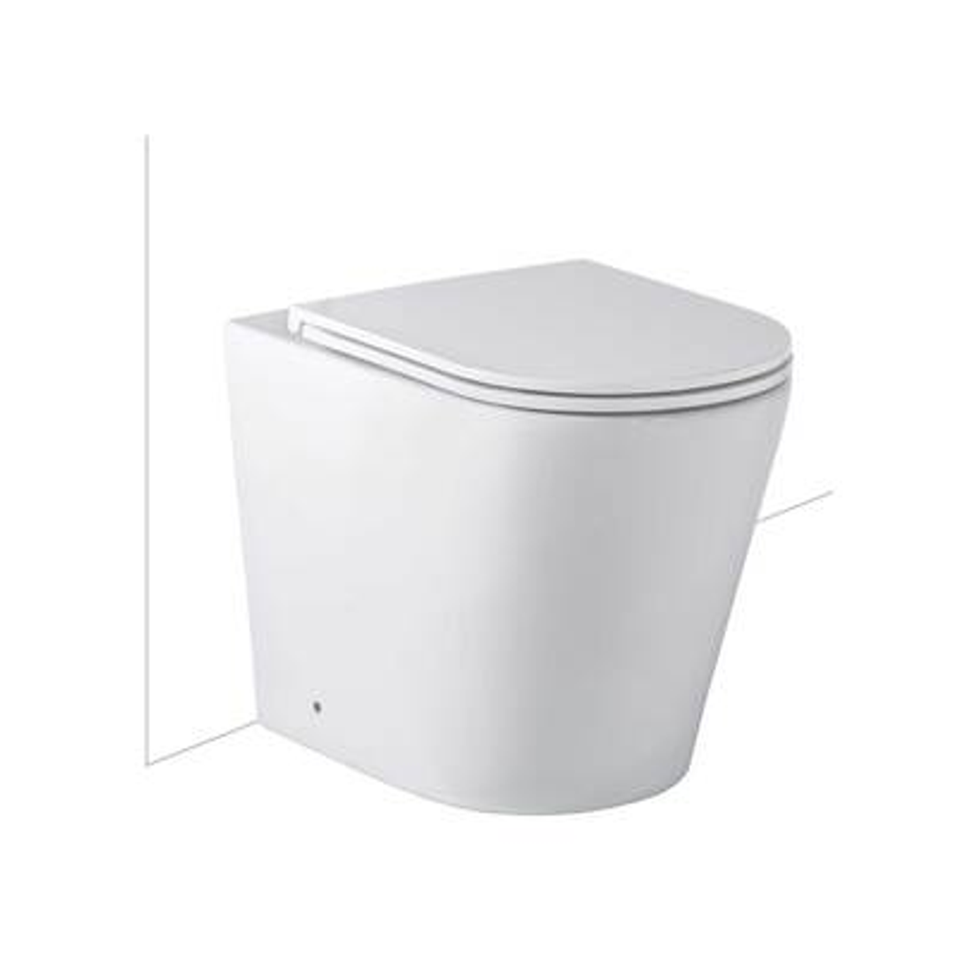 Seima Modia Sto-307-01 Floor Mount Clean Flush Pan And Flat Seat