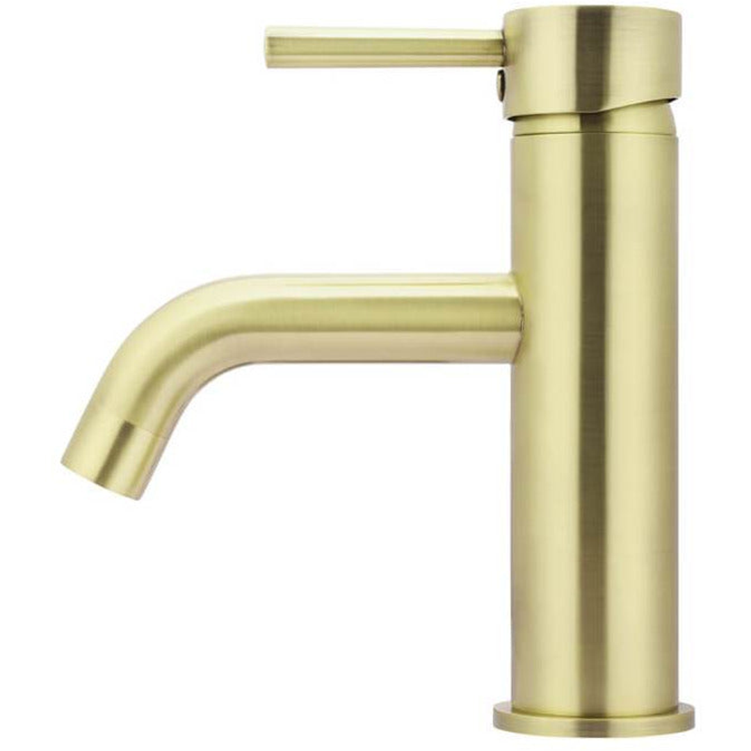 Meir Round Basin Mixer Curved Tiger Bronze