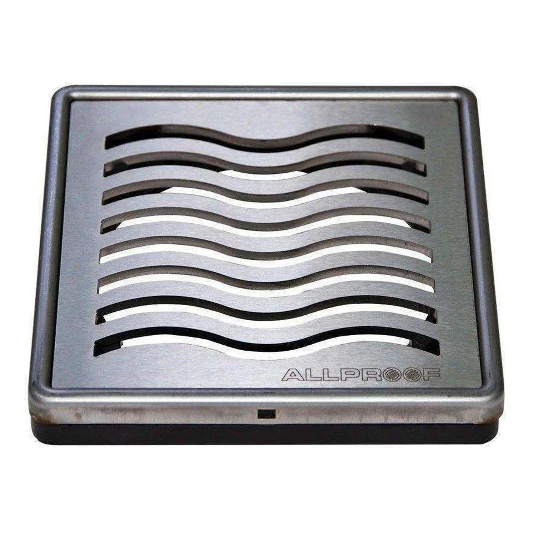 Allproof Elegance 100mm Cyclone S/S 3 Wave Floor Grate - Burdens Plumbing