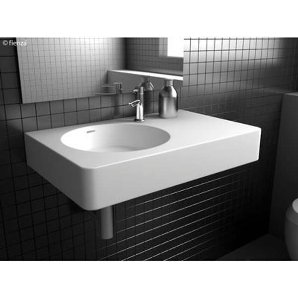Fienza Encanto 700 Wall Hung Basin Left Hand Bowl No Tap Hole